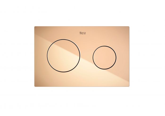 Przycisk spłukujący ROCA PL10 2-funkcyjny do kompletowania z systemami instalacyjnymi DUPLO ONE rose gold | A8901890RG