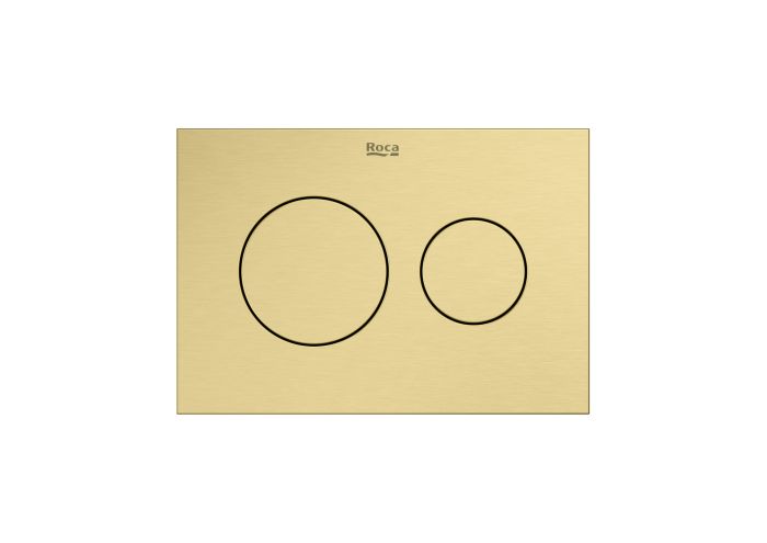 Przycisk spłukujący ROCA Duplo S PS3 podwójny brushed gold (Everlux-PVD) 134 x 6 mm  | A8902233VA