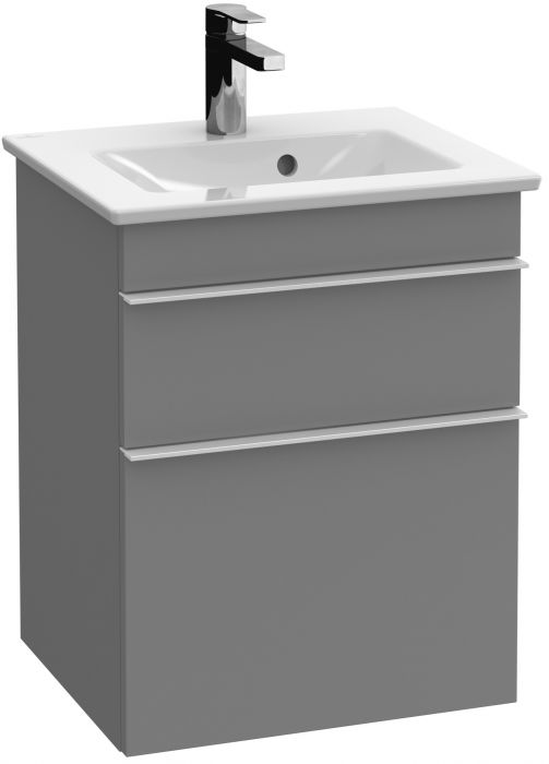 Szafka podumywalkowa wisząca z płyty wiórowej 466 x 426 x 590 mm white matt 1 pojemnik na akcesoria L, 2 szuflady z powierzchnią niepoślizgową VILLEROY & BOCH Venticello | A92201MS