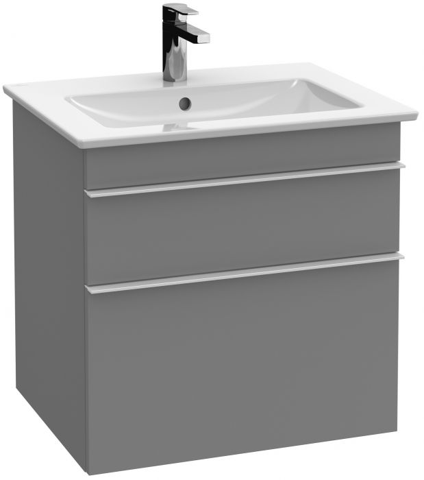 Szafka podumywalkowa wisząca z płyty MDF 603 x 502 x 590 mm glossy white 2 szuflady z powierzchnią niepoślizgową VILLEROY & BOCH Venticello | A92401DH