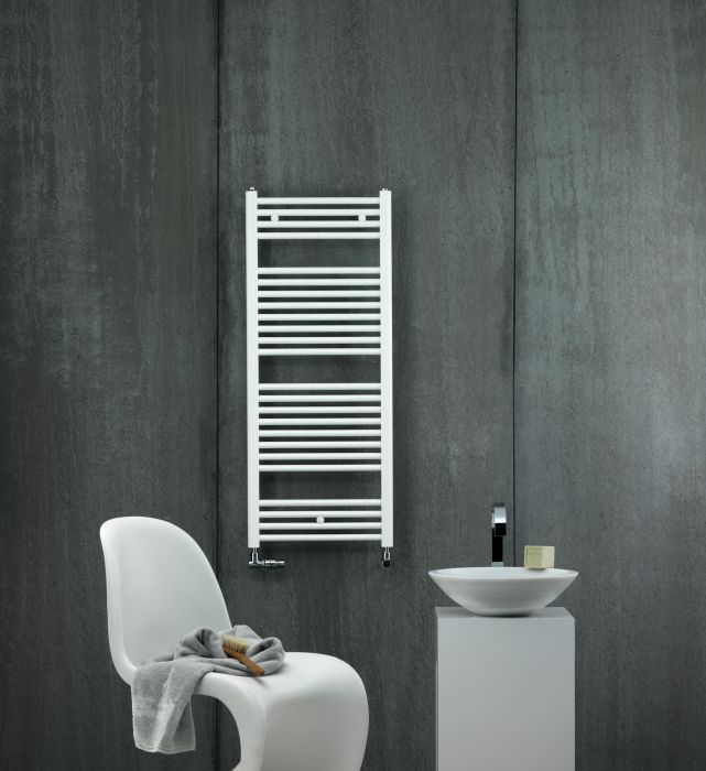 Grzejnik łazienkowy Virando Basic AB-080-045 344 W 786x 450 x 95 mm RAL 9016 traffic white przyłącze S039 | AB080045RAL9016 #2