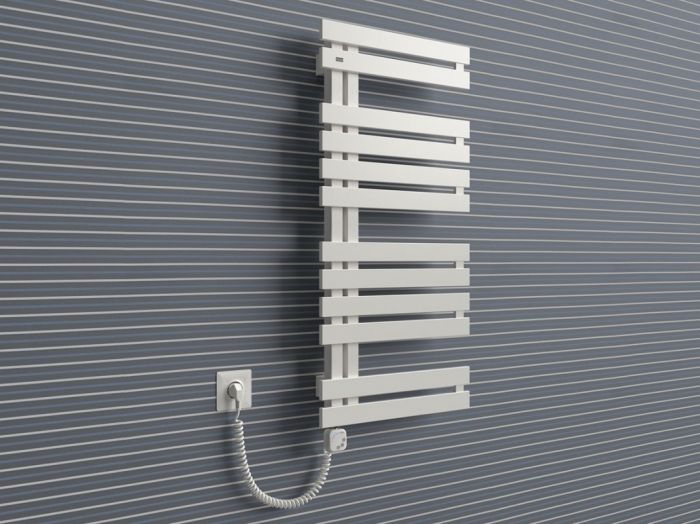 Grzejnik łazienkowy elektryczny Crest-E ACRe 100/50 500 W 1400 x 500 x 85 mm ciemny grafit mat przyłącze 05 | 1E115143290506