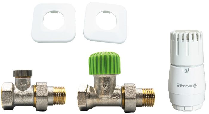 Zestaw instalacyjny prosty do grzejników bocznozasilanych Vario Term SKALAR 1/2"  | SKABGP