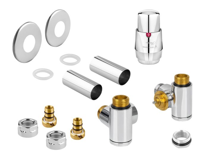 Zestaw termostatyczny prawy PEX Vario Term INTEGRA All In One z głowicą PRESTIGE chrom  | AIGS0202CFKPPEX