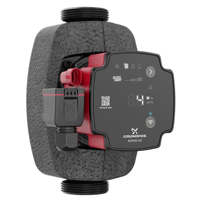 Pompa obiegowa 1 x 220-240 V, 9H GRUNDFOS ALPHA2 GO 25-40 180 z wbudowanym modułem Bluetooth | 93074225