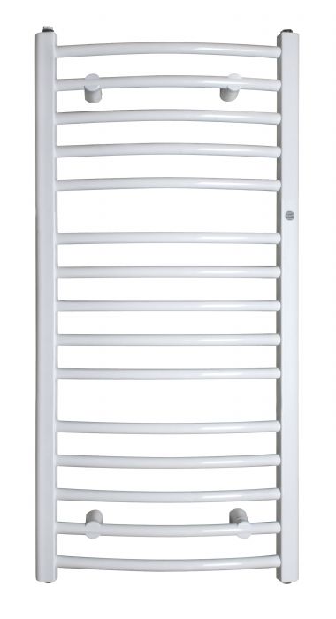 Grzejnik łazienkowy Ambra R AMBR-50/100 423 W 1038x 500 x 117 mm C35 white silk przyłącze dolne | AMBR50100