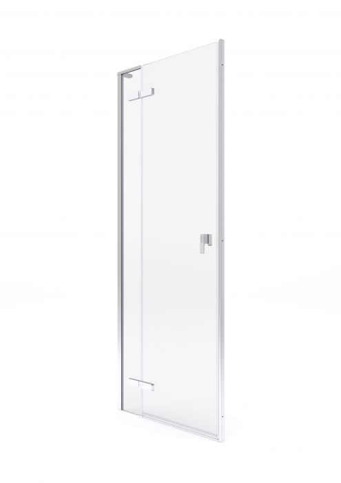 Drzwi z polem stałym ROCA METROPOLIS-N 900 x 2000 mm chrom szkło hartowane transparentne z powłoką MaxiClean | AMP0809012M