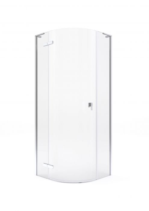 Kabina narożna półokrągły ROCA METROPOLIS-N RONDO 800 x 2000 mm chrom szkło hartowane transparentne z powłoką MaxiClean | AMP1008012M