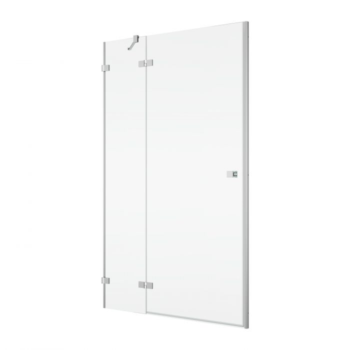 Drzwi jednoczęściowe ze ścianką stałą w linii SANSWISS ANNEA AN13W strona prawa 1200 x 2000 mm srebrny połysk szkło hartowane przezroczyste z powłoką AQUAPERLE | AN13WD12005007 #2