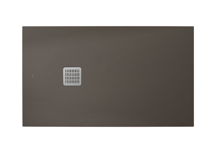 Brodzik prysznicowy kompozytowy STONEX prostokątny 80 x 100 x 2.6 cm ROCA TERRAN z syfonem z osłoną ze stali szlachetnej | AP1013E832001660