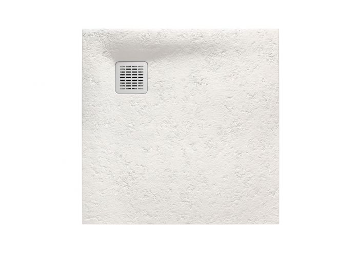 Brodzik prysznicowy kompozytowy STONEX kwadratowy 80 x 80 x 2.6 cm ROCA TERRAN z syfonem z osłoną ze stali szlachetnej | AP10332032001650