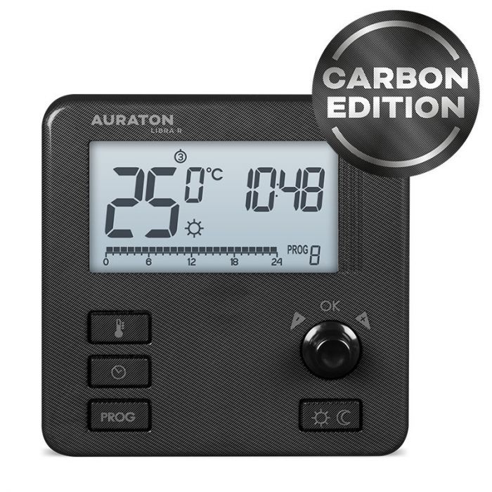 Regulator temperatury tygodniowy, bezprzewodowy Carbon Edition LARS Libra R | AUR00LBR1R000