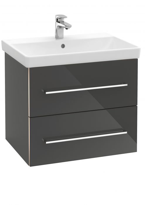 Szafka podumywalkowa pasuje do: umywalek Avento 4158 65/66 podwieszana crystal white 2 elementy wysuwane VILLEROY & BOCH Avento | A89000B4