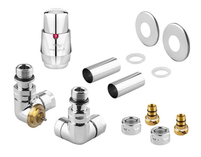 Zestaw termostatyczny osiowy, lewy PEX Vario Term VISION All In One z głowicą PRESTIGE chrom  | AVIGS0202CFKLPEX