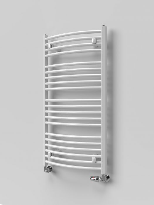 Grzejnik łazienkowy pionowy SKALAR Treviso 78/50 382 W 780x 500 mm biały przyłącze 450 mm | 10111196061101 #2