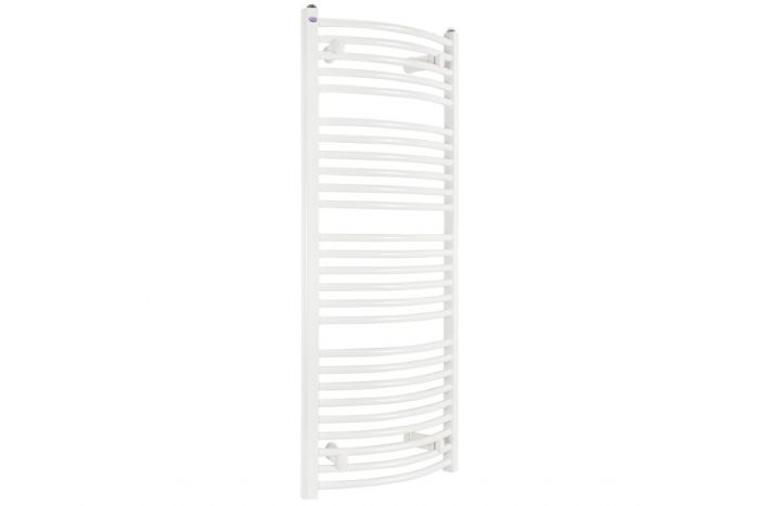 Grzejnik pionowy wygięty Wezyr AW 94/60 529 W 940x 600 x 115 mm 01 biały przyłącze dolne 11 | 10111408201101