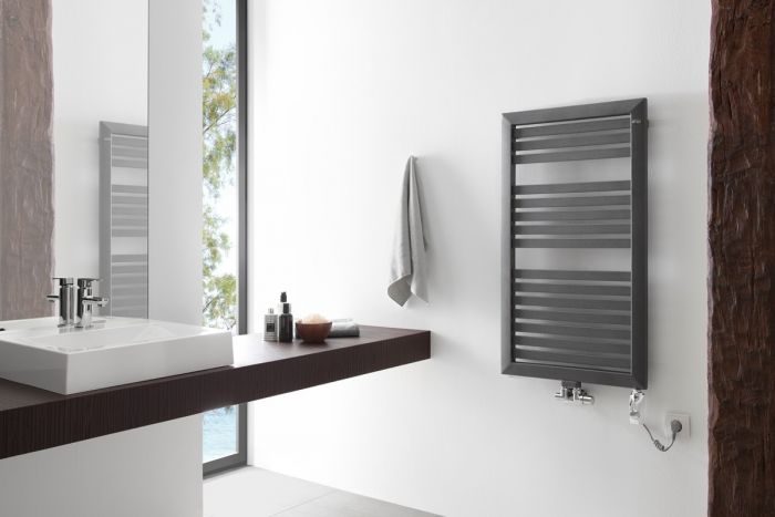 Grzejnik pionowy w ramie Allium AAL 100/55 531 W 1045x 565 x 80 mm 09 quartz 1 przyłącze dolne środkowe 66 | 10115141646609 #2