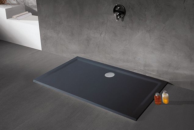 Brodzik mineralny prostokątny 70 x 80 x 3 cm SANPLAST Space Mineral B-M/SPACE 70x80x1,5 z syfonem z pokrywką | 645290011051000
