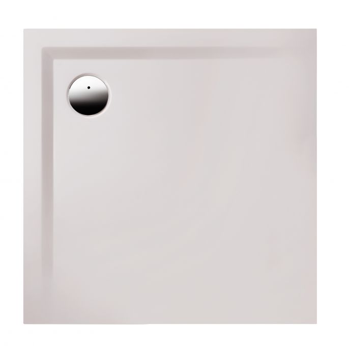 Brodzik mineralny kwadratowy 90 x 90 x 3 cm SANPLAST Space Mineral B-M/SPACE 90x90x1,5 z syfonem z pokrywką | 645290003155000
