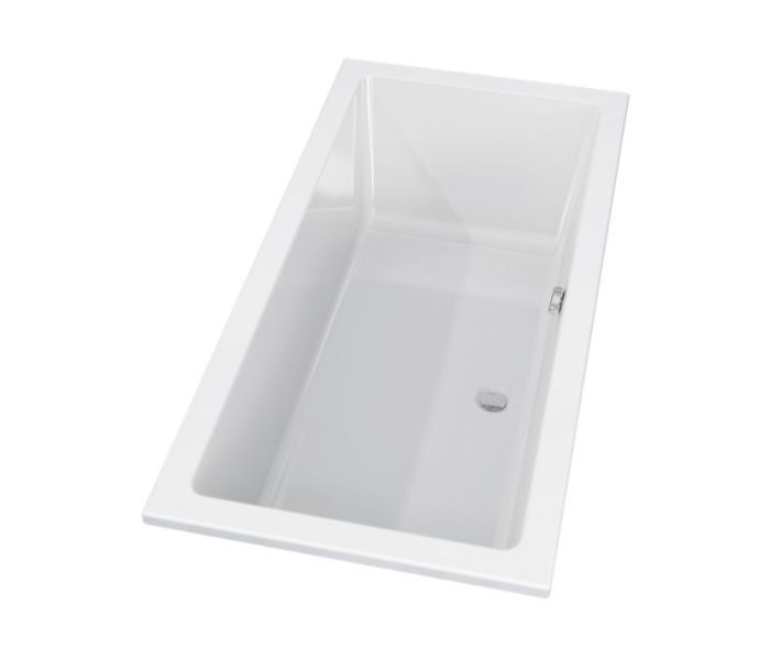 Wanna akrylowa prostokątna do zabdudowy RIHO LUSSO 1600 700 mm biały z połyskiem brak nóg w komplecie, pasujące nogi 207093  | B013001005
