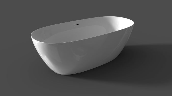 Wanna wolnostojąca RIHO VITALLE VitaLux 1700 800 x 580 mm biały połysk z korkiem klik-klak i nakładka na przelew   | B092009005