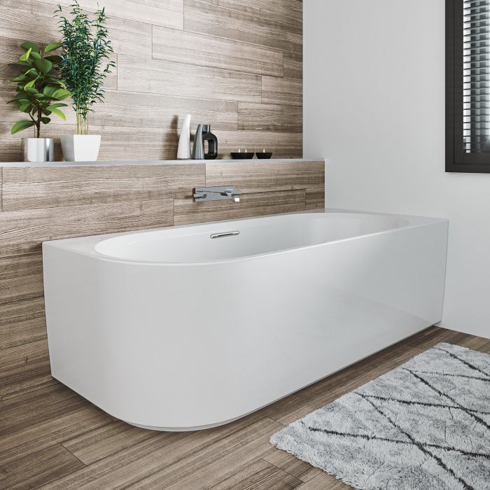 Wanna akrylowa prostokątna narożna RIHO Desire 1700 770 mm biały połysk  | B157007005