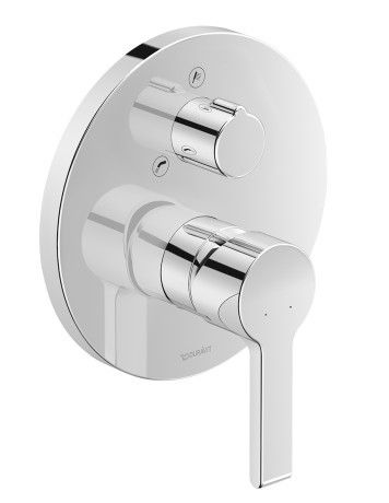 B.2 bateria wannowa jednouchwytowa, podtynkowa element natynkowy, z zaworem przełączającym obsługuje 2 odbiorniki mosiądz rozeta okrągła Ø 170 mm chrom zestawie: elementy zewnętrzne z jednostką funkcyjną
