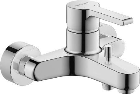 Bateria wannowa ścienna DURAVIT B.2 1-uchwytowa 2-otworowa mosiężna chrom  | B25230000010