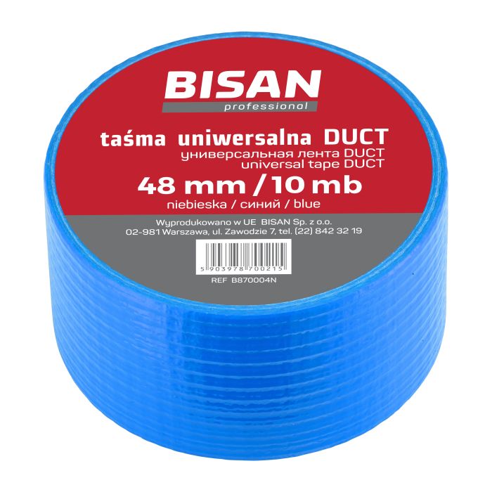 Taśma uniwersalna DUCT 48 mm / 10 mb 10 m niebieska