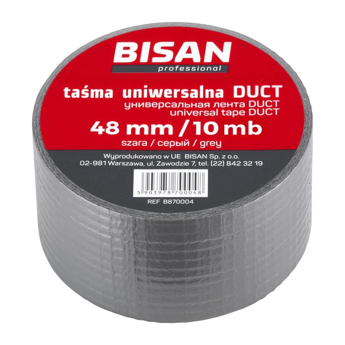 Taśma uniwersalna DUCT 48 mm / 10 mb 10 m szara