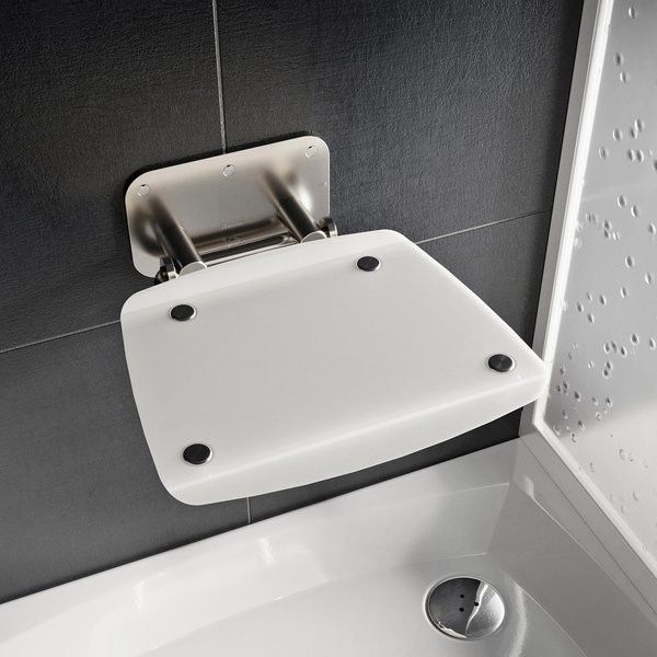 Siedzisko 360 x 360 mm prysznicowe ze stali nierdzewnej RAVAK OVO B II Opal | B8F0000052