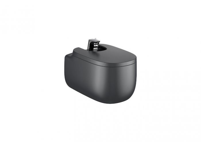 Bidet ceramiczny ROCA BEYOND podwieszany 39.5 x 34.5 x 58 cm onyks | A3570B6640