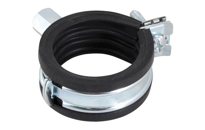 Obejma stalowa pojedyncza BISMAT Flash z okładziną M8 40-43 mm