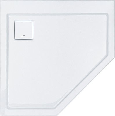 BPK/SPACE 90x90x3 brodzik akrylowy pięciokątny 90 x 90 x 3 cm biały EW z powłoką Pro Safe System