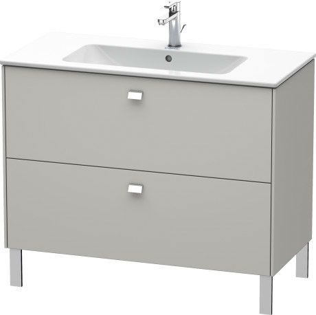 Szafka pasuje do Me by Starck (233610) podumywalkowa stojąca 1020 x 479 x 683 mm beton mat decor z 2 szufladami, szuflada górna z wycięciem i osłoną na syfon DURAVIT Brioso | BR440300707