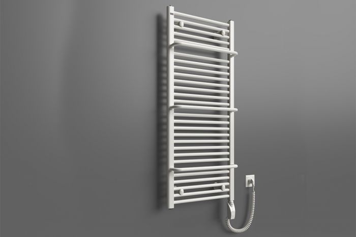 Grzejnik łazienkowy elektryczny Baron AB_E 118/40 600 W 940 x 400 x 135 mm 01 biały przyłącze 01 | 1E111250500101