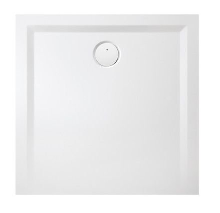 Brodzik mineralny kwadratowy 75 x 75 x 3 cm SANPLAST Space Mineral B-M/SPACE S 75x75x1,5 z syfonem z pokrywką | 645410010001000