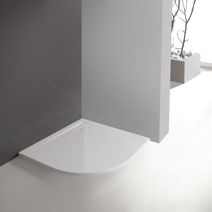 Brodzik mineralny półokrągły SANPLAST Space Mineral BP-M/SPACE 80x80x1,5 800 /10800 /1030 /10cm biały EW | 645290042001002