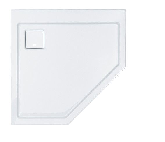 BPK/SPACE 100x100x3 brodzik akrylowy pięciokątny 100 x 100 x 3 cm biały EW z powłoką Pro Safe System