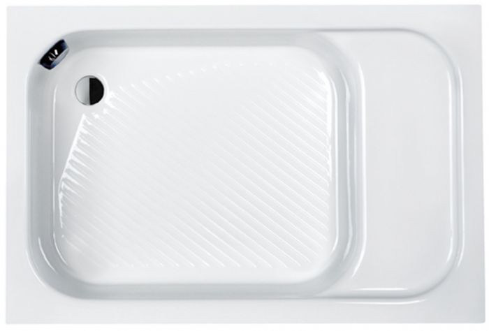 Brodzik akrylowy prostokątny 80 x 110 x 28 cm SANPLAST Classic Bzs/CL 80x110x28+STB z siedziskiem | 615010053001000