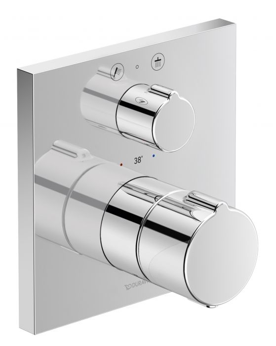 Element natynkowy do montażu gotowego z Bluebox DURAVIT C.1 do baterii prysznicowej podtynkowej termostatycznej chrom | C14200013010