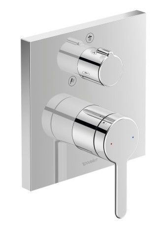 Bateria prysznicowa podtynkowa DURAVIT C.1 1-uchwytowa chrom w zestawie: elementy zewnętrzne z jednostką funkcyjną, przełącznik: prysznic ręczny/głowica prysznicowa | C14210011010