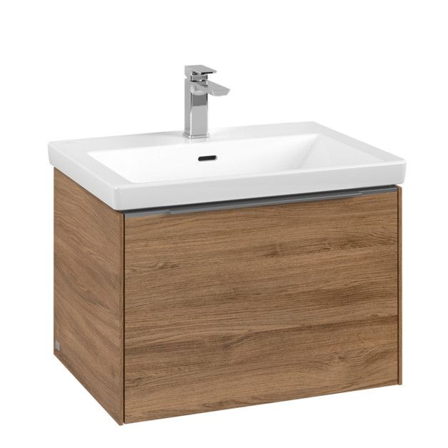 Szafka podumywalkowa podwieszana 622 x 478 x 429 mm oak kansas 1 element wysuwany VILLEROY & BOCH Subway 3.0 | C575L0RH