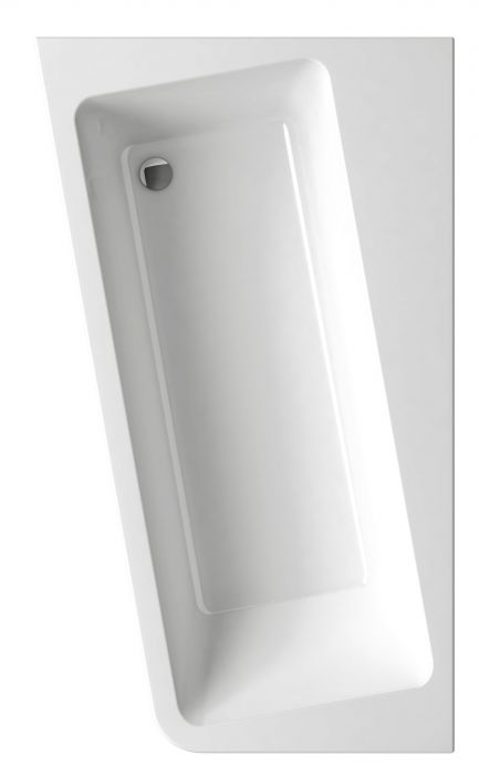 Wanna akrylowa asymetryczny narożna RAVAK 10° 1600 950 mm snowwhite bez zestawu odpływowego | C831000000