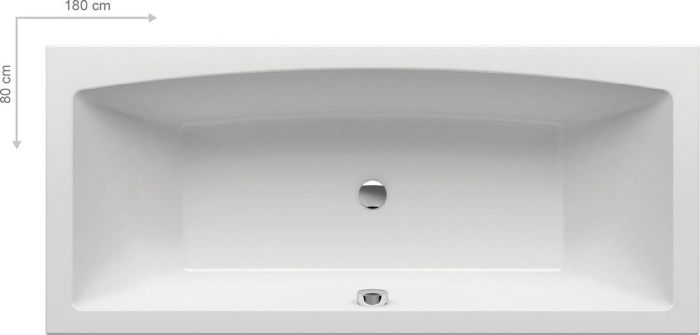 Wanna akrylowa prostokątny RAVAK Formy 02 1800 800 mm snowwhite bez zestawu odpływowego | C891000000