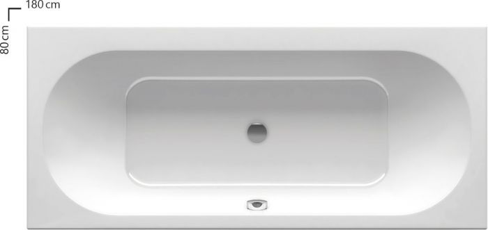 Wanna akrylowa prostokątny RAVAK City Slim 1800 800 mm biała bez zestawu odpływowego | C921300000