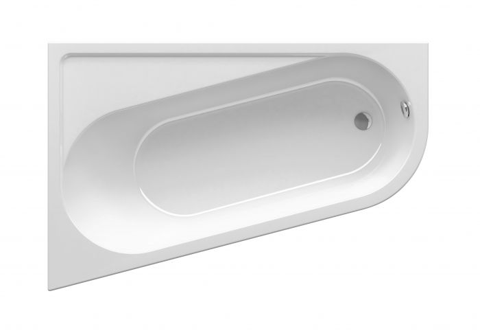 Wanna akrylowa asymetryczny narożna RAVAK Chrome 1600 1050 x 560 mm snowwhite bez zestawu odpływowego | CA61000000
