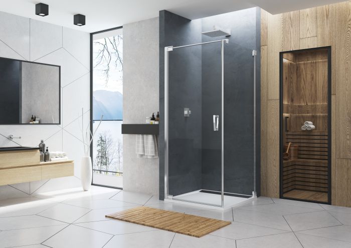 Ścianka boczna SANSWISS CADURA CAT1 1000 x 2000 mm biała mat szkło hartowane przezroczyste z powłoką AQUAPERLE | CAT11000907