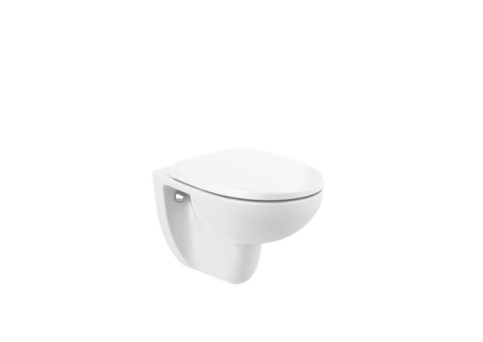 Miska WC montaż na stelażu/do ściany ROCA Victoria podwieszana Rimless 53 biała | A346V03000