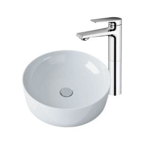 Zestaw umywalka z baterią RAVAK VITALLE | 19744011121000VL+3950302301